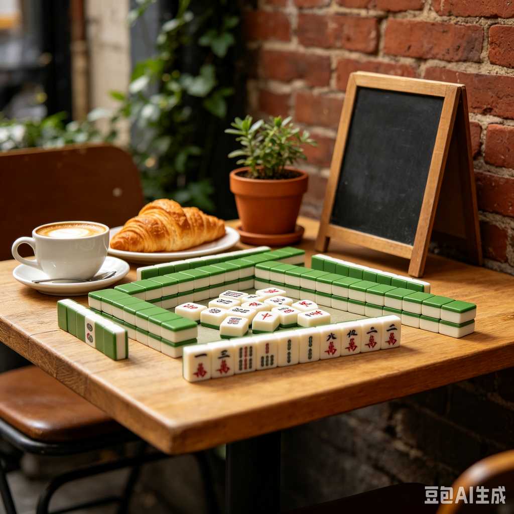 modern text mahjong tiles